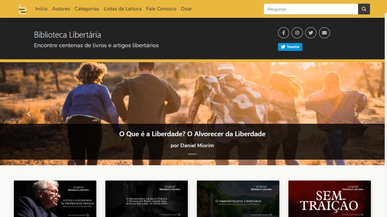 Case Biblioteca Libertária | WOZCODE